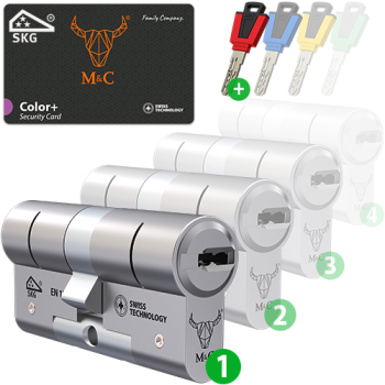 M&C Color+ cilinder met kerntrekbeveiliging SKG*** - nabestellen