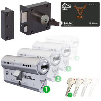 M&C Condor oplegslot (LIPS 1754) - Doornmaat 50 - Draairichting 2 - SKG*** M&C Condor oplegslot (LIPS 1754) - Doornmaat 50 - Draairichting 2 - SKG***