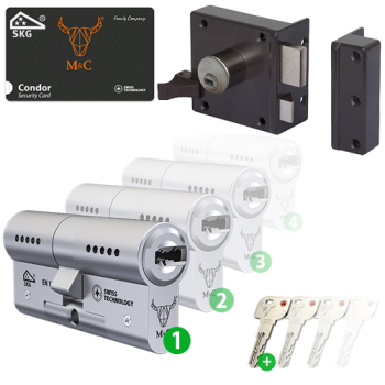 M&C Condor oplegslot (LIPS 1754) - Doornmaat 50 - Draairichting 1 - SKG*** M&C Condor oplegslot (LIPS 1754) - Doornmaat 50 - Draairichting 1 - SKG***